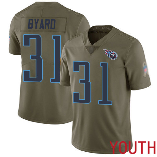 Tennessee Titans Limited Olive Youth Kevin Byard Jersey NFL Football #31 2017 Salute to Service